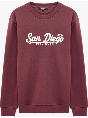 Koton Uzun Kollu Üç Iplik Şardonlu Nakışlı Bisiklet Yaka Sweatshirt