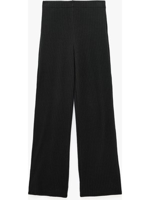 Koton Kaşkorse Kumaş Düz Bol Paça Pantolon