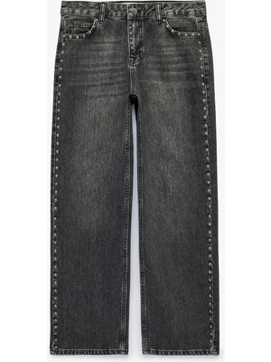 Koton Troklu Normal Bel Pamuklu Düz Kesim Düz Paça Denim Pantolon - Slim Straight Jeans