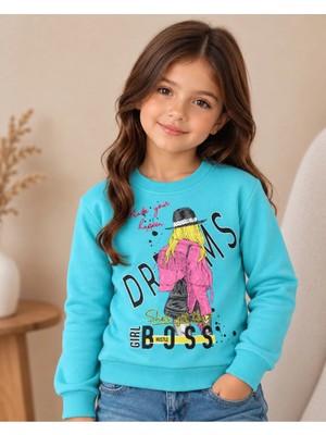 Kamikam Kaliteli 2 Ip Şardonlu Kız Sweatshirt