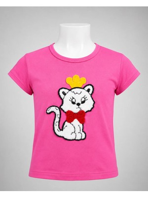Kamikam Nakışlı Pamuklu Kız Çocuk T-Shirt