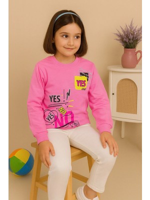 Kamikam Kaliteli 2 Ip Şardonlu Kız Sweatshirt