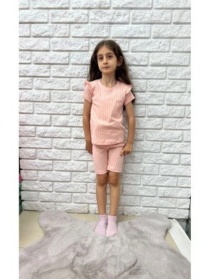 Kamikam Fırfırlı Güzel Yazlık Kız Çocuk Takım (1-2 Beden Büyük Almanızı Öneririz)