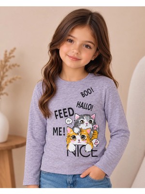 Kamikam Pamuklu Uzun Kol Kız Çocuk T-Shirt