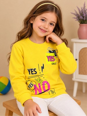 Kamikam Kaliteli 2 Ip Şardonlu Kız Sweatshirt