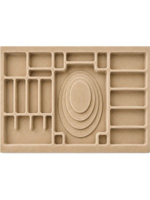 Maison Luré Pratik Çekmece Içi Takı Düzenleyici 63X48 cm Krem Makyaj & Takı Organizeri