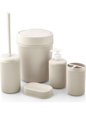 Promosyonca Banyo Seti, Çöp Kovası, Sıvı Sabunluk, Diş Fırçalık, Sabunluk ve Tuvalet Fırç