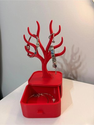 Maison Luré Ağaç Dalı Motifli Çok Bölmeli Takı ve Aksesuar Organizer Makyaj & Takı Organizeri