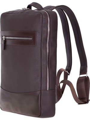 BloominBag Vıcenza Espresso Roast 13–14 Inç Laptop Bölmeli Hakiki Deri Sırt Çantası