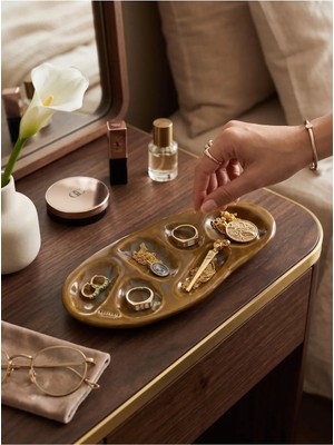 Maison Luré El Yapımı Stoneware Takı Tabağı, Dekoratif ve Organizer Tasarımı Makyaj & Takı
