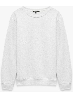 Koton Pamuklu Uzun Kollu Şardonlu Bisiklet Yaka Erkek Basic Sweatshirt