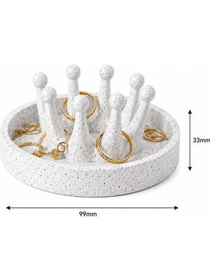 Maison Luré Çoklu Yüzük Standı, 9x3 Cm, Düzenli ve Şık Saklama Çözümü Makyaj & Takı Organizeri