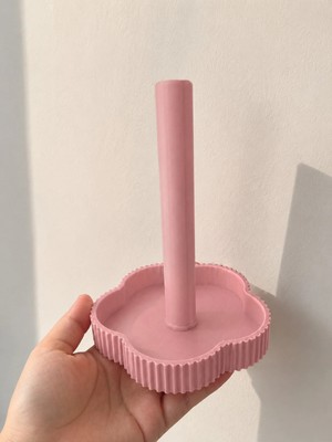 Maison Luré Çiçek Şeklinde Pembe Saç Tokası Organizeri, Lastik ve Mandal Düzenleyici