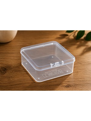 Maison Luré Şeffaf Plastik Organizer Kutu 50'li Set, 6.5x6.5x2.5 Cm, Saklama Çözümleri 50 Adet