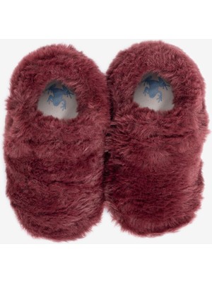 Hopfrög Furry Furry Bordo Kürk Barefoot Patik
