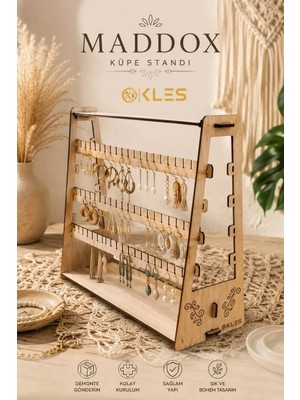 Maison Luré Bohem Tarzı Takı ve Küpe Standı, Şık ve Düzenli Organizer Makyaj & Takı Organizeri