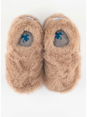 Hopfrög Furry Furry Bej Kürk Barefoot Patik