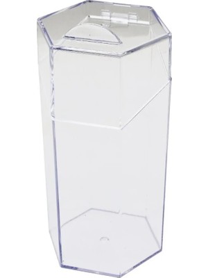 Maison Luré Makyaj Fırça Organizer, Mika Kristal, Kapaklı, 6 Geni, 10X8.9X20CM, 24'lü Set