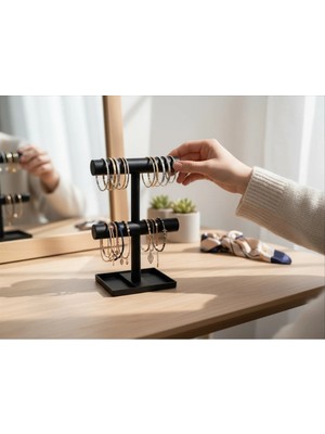 Maison Luré Modern 2 Katlı Saat ve Bileklik Organizeri, Şık ve Fonksiyonel Tasarım