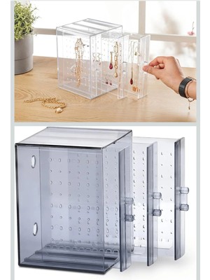 Maison Luré Şeffaf Akrilik 3 Çekmeceli Çok Amaçlı Takı ve Küpe Organizeri Makyaj & Takı Organizeri