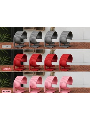 Maison Luré Çok Renkli 4'lü Saat Standı, Şık ve Modern Tasarım Makyaj & Takı Organizeri