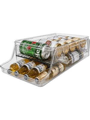 Maison Luré Iki Katlı Yan Askılı Şeffaf Buzdolabı Raflığı 37X14X19.5 cm Makyaj & Takı Organizeri