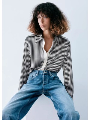 Mango Regular Fit Çizgili Gömlek