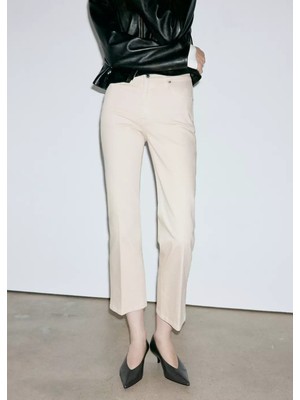Mango Sienna Flare Crop Jean Pantolon