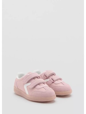 MANGO Baby Cırt cırtlı deri detaylı spor ayakkabı