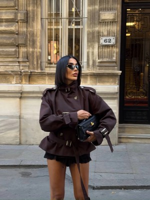 Ayessa Yeni Sezon Boyfriend Kalıp Su Itici Özellikli Astarlı Trençkot