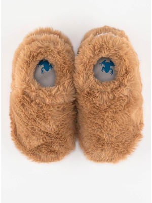 Hopfrög Furry Furry Kestane Kahverengi Kürk Barefoot Patik