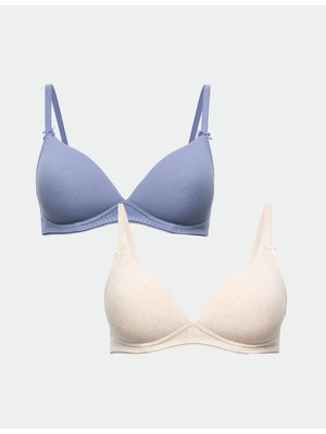 Marks & Spencer Pamuklu Ribanalı Dolgulu Plunge Sütyen