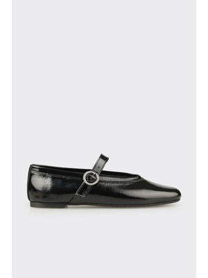 Elle Black Leather Women's Casual Shoes