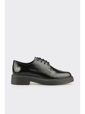 Elle Black Leather Women's Casual Shoes