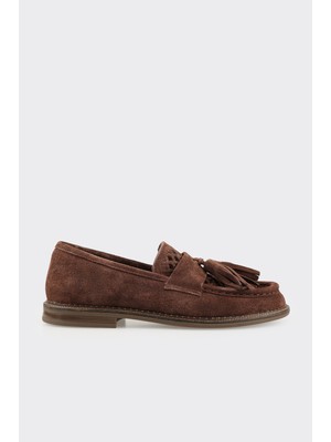Elle Brown Leather Women's Casual Shoes