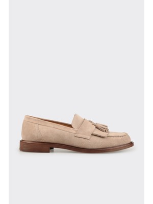 Elle Bej Deri Kadın Günlük Loafer