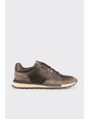 Elle Taupe Leather Men's Sneakers