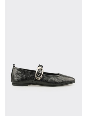 Elle Black Leather Women's Casual Shoes