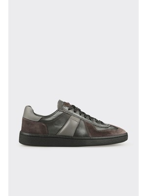 Elle Anthracite Leather Men's Casual Shoes