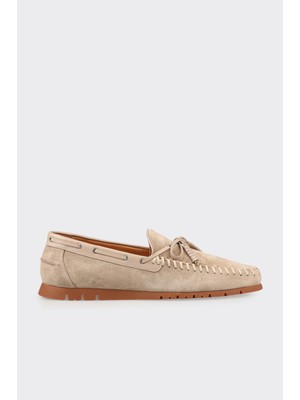 Elle Taupe Leather Men's Casual Shoes