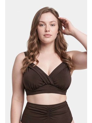 Dagi Kahverengi Korseli Toparlayıcı Bikini Üst