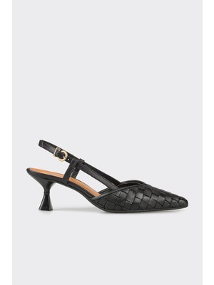 Elle Black Leather Women's Casual Shoes