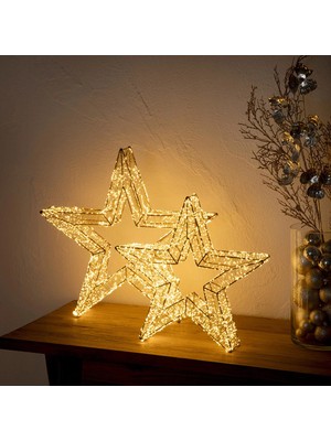 Chakra Rita LED Light-Up Star Decor 40 cm Gold