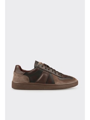 Elle Taupe Leather Men's Casual Shoes