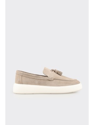 Elle Taupe Leather Men's Casual Shoes