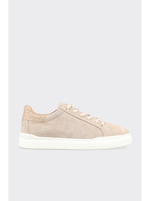 Elle Beige Leather Men's Sneakers