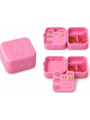 Maison Luré Çiçek Desenli Mini Takı Organizer Kutusu, Bölmeli ve Kapaklı Saklama Çözümü
