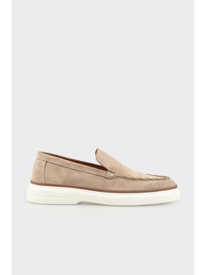Elle Taupe Leather Men's Casual Shoes