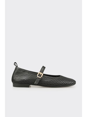 Elle Black Leather Women's Casual Shoes