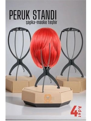 Maison Luré Pratik ve Şık 4'lü Peruk Standı, Düzenli Saklama Çözümü Makyaj & Takı Organizeri 4 Adet